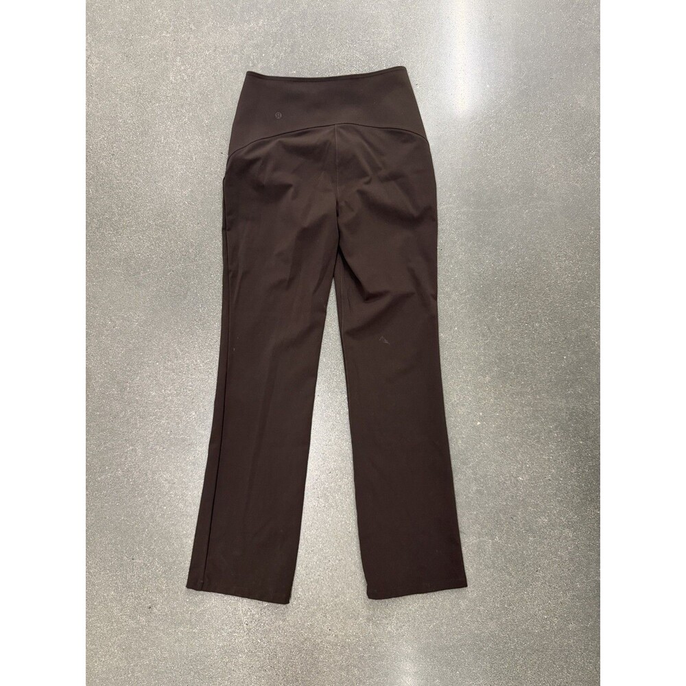 Lululemon SmoothFit Pull-On High-Rise Pants Espresso Brown Womens Size 6 LW5EGSS - Picture 13 of 16